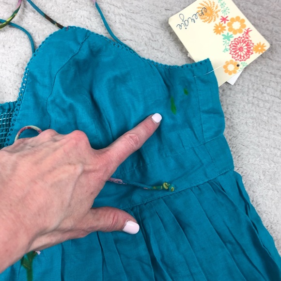 NWT Dress Energie summer floral girls sz M blue - Picture 7 of 7